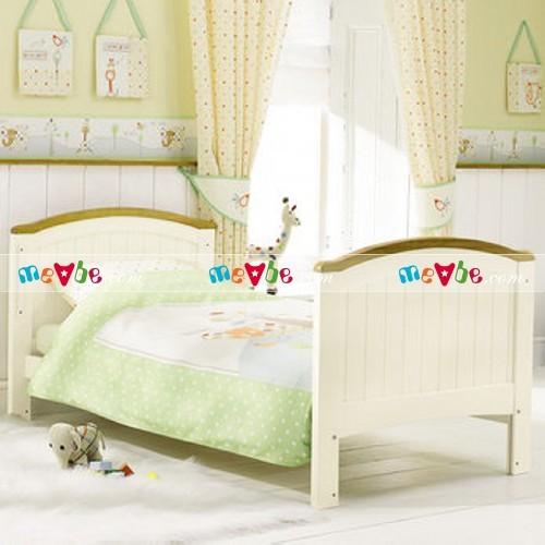Cũi trẻ em henley trắng ráp thành giường mẫu giáo dùng cho trẻ đến 6-7 tuổi
