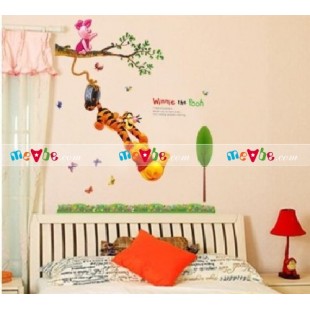 Decal dán tường Winnie The Pooh and Tigger Peel